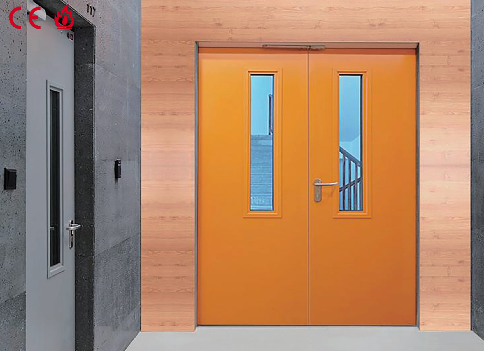 Steel-made Heat-insulating and fireproof door